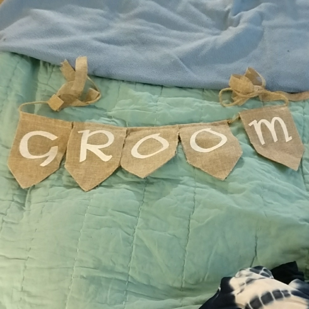 Groom chair banner